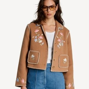 Rixo Sunday Embroidered Coat